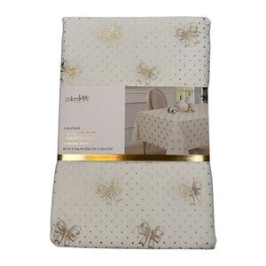 Colordrift Metallic Foil Gold Bow Tablecloth Bridal Shower Party Baby Shower Gla